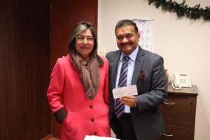 Entrega de cheque alarma