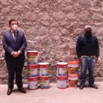 entrega pintura pueblo NCP San Diego Xalpatlahuaya