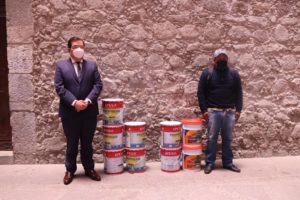 entrega pintura pueblo NCP San Diego Xalpatlahuaya