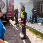 Protección Civil municipal de Tlaxcala atiende conato de incendio en la colonia Miraflores 